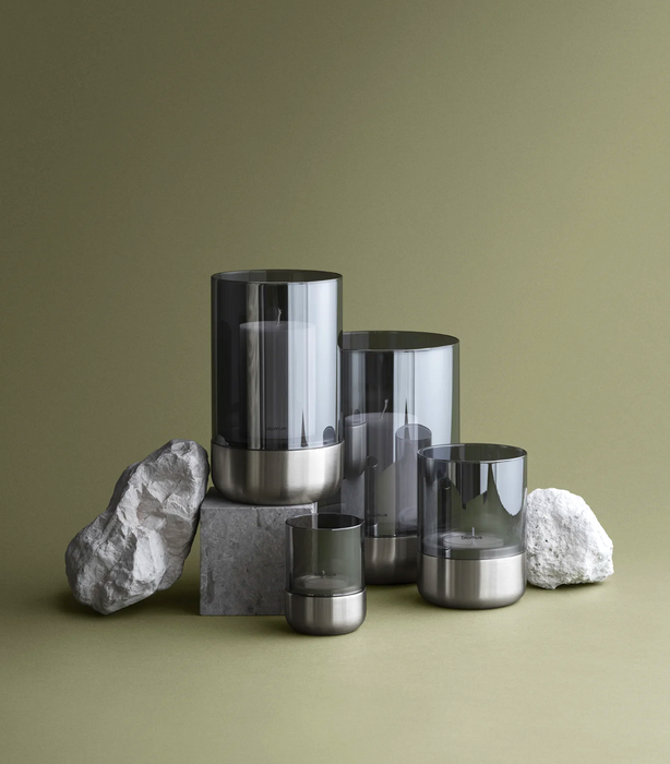 Calma Windlicht stainless steel