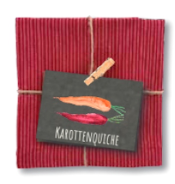 Küchengeschenke  Zuckerstern Rot / Schwarz