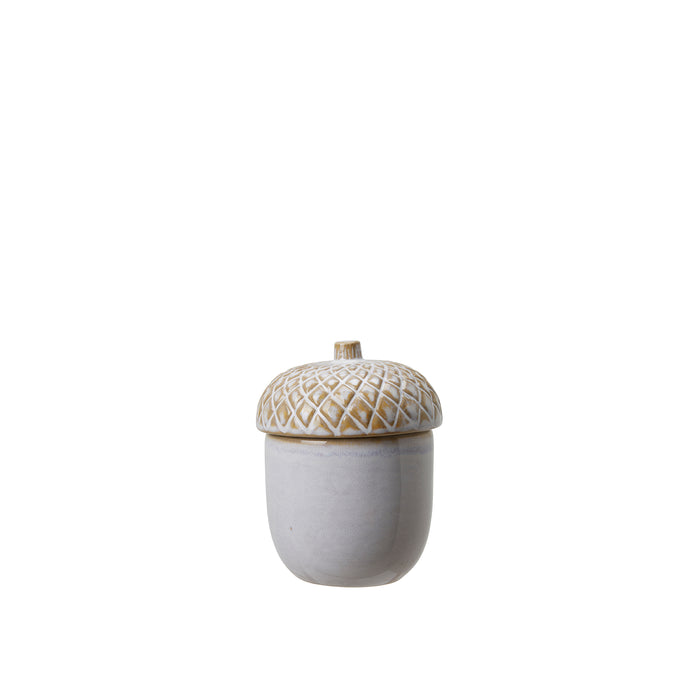Pine cone Candle weiss melange Set