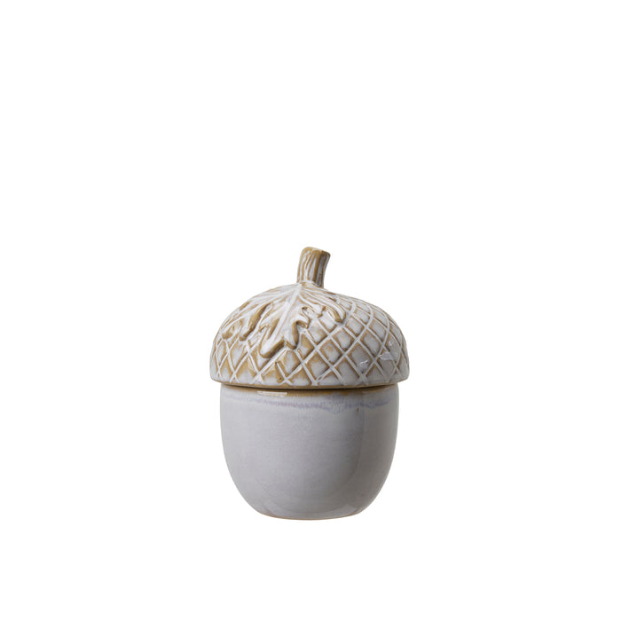 Pine cone Candle weiss melange Set