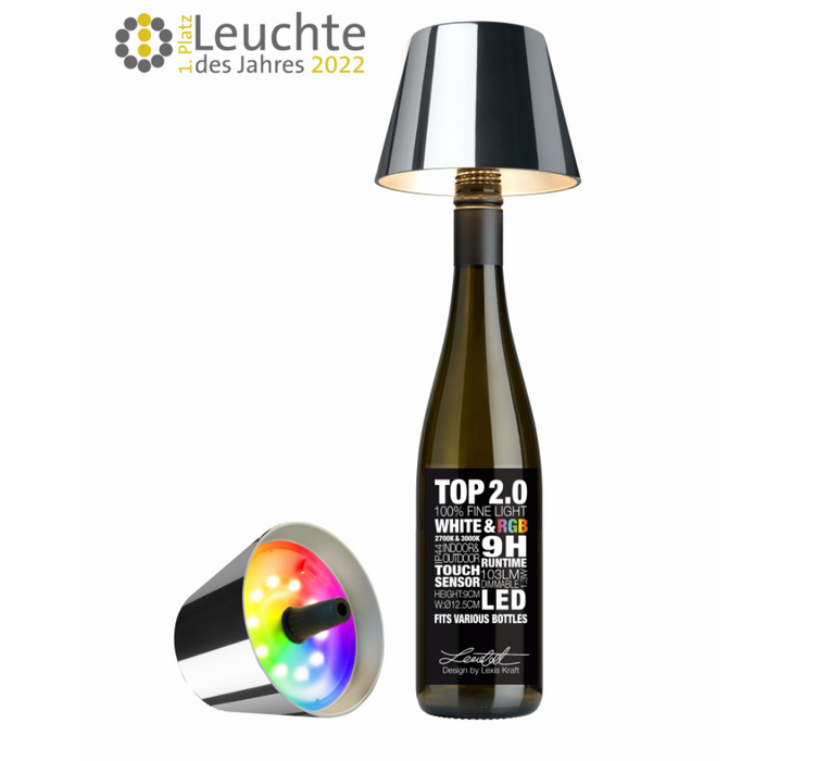 TOP LED Lampe Chrom