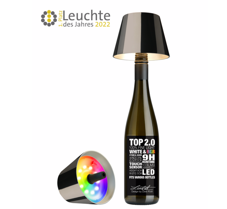 TOP LED Lampe Chrom