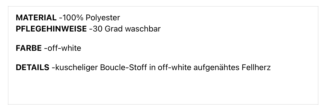 Bouclekissen mit Fellherz