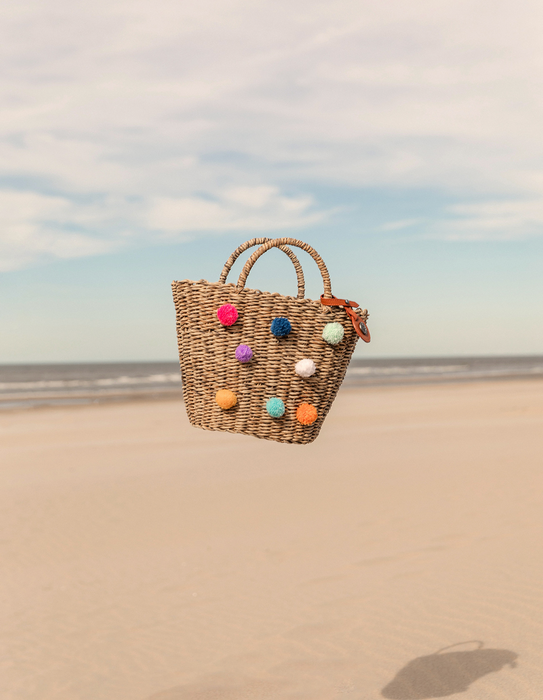 Sophia Pompoms Mini Shopper