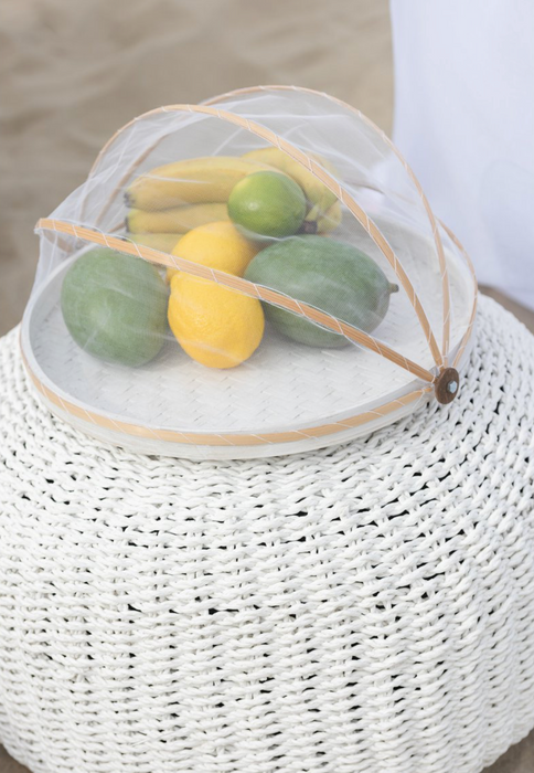 Sitzpouf Outdoor White