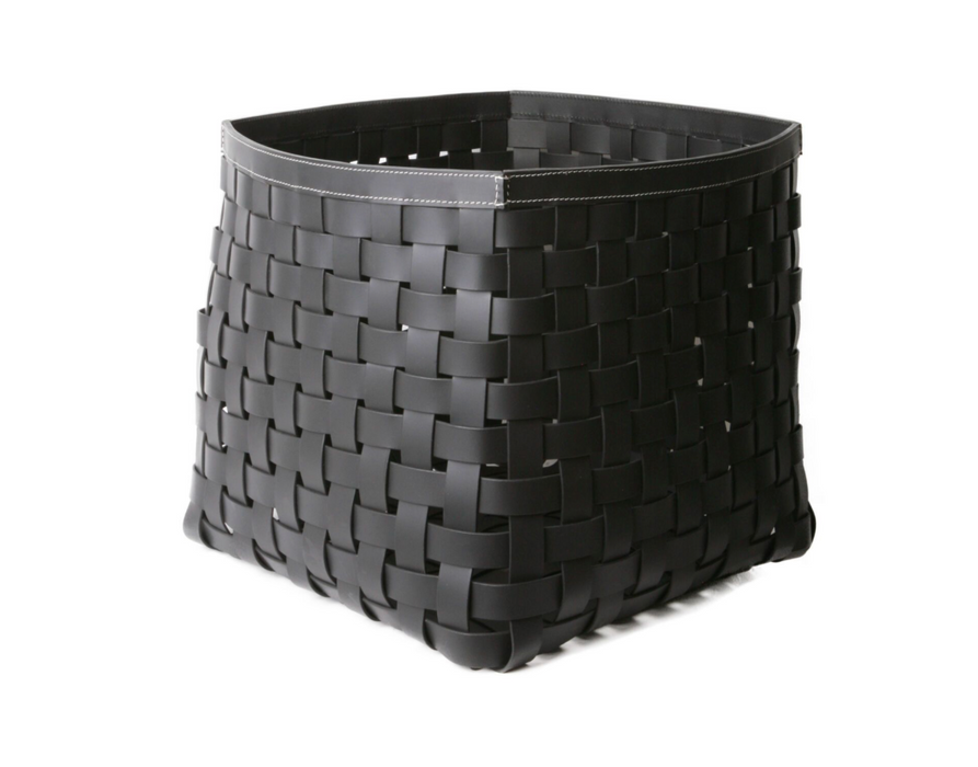 Lederkorb schwarz XL
