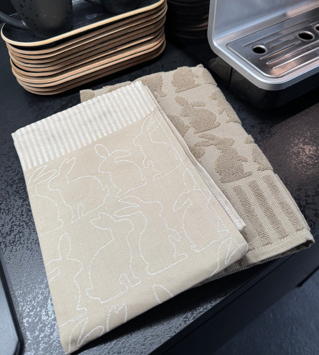 Küchenhandtuch Frottier Hasen — CG Wohnaccessoires