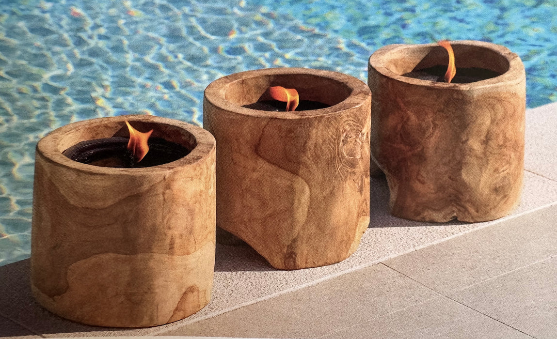 Kerze Outdoor Teakholz