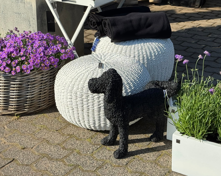 Sitzpouf Outdoor White