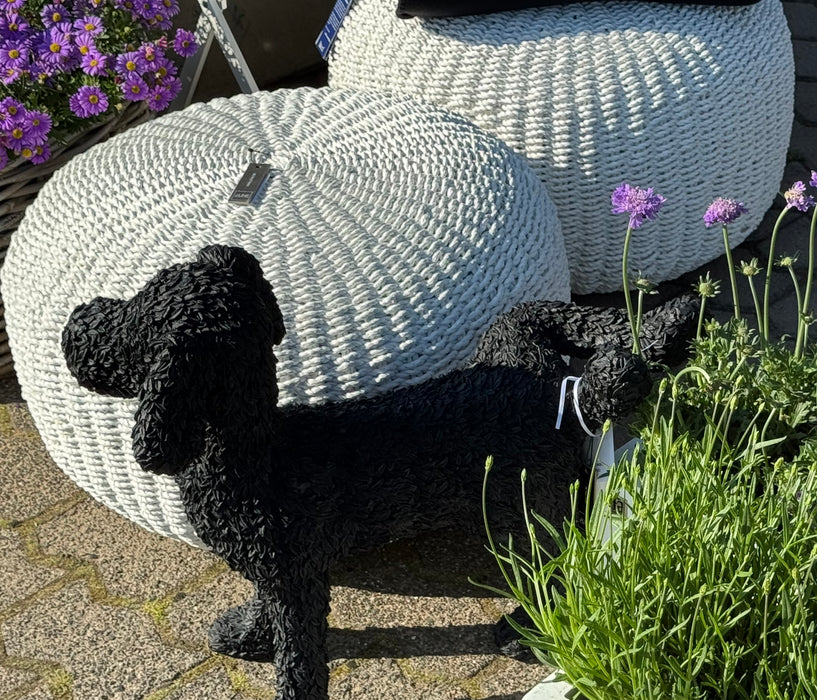 Sitzpouf Outdoor White